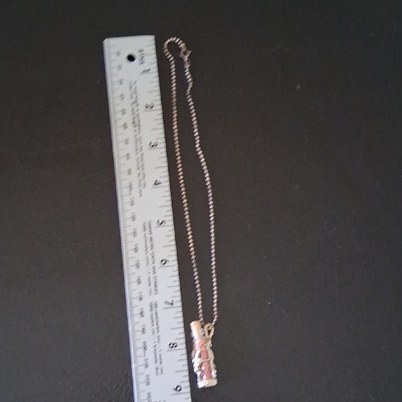 Sterling Silver Pink Glitter Fairy Pendant Necklace - Picture 4 of 4